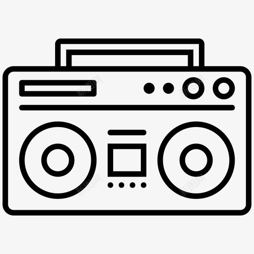 音箱听音乐图标svg_新图网 https://ixintu.com 听 声音 复古 扬声器 歌曲 立体声 音乐 音箱