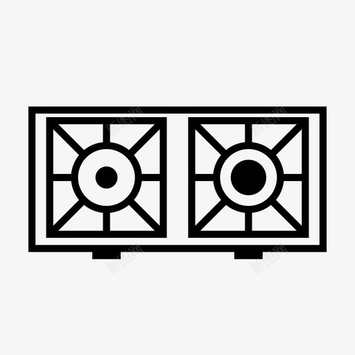炉灶烧嘴烹饪图标svg_新图网 https://ixintu.com 厨房 炉灶 炉顶 烧嘴 烹饪 煤气炉 食物