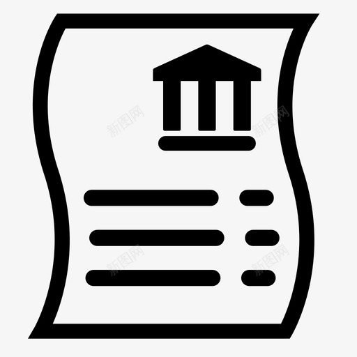 银行对账单服务健康图标svg_新图网 https://ixintu.com 健康 公民图标 服务 表格 财务 财务报表 账单 银行对账单