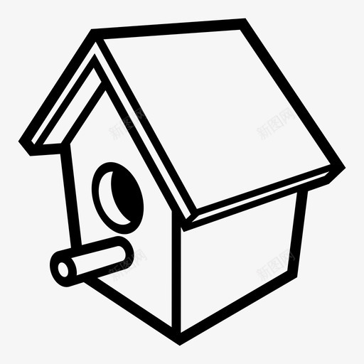 鸟舍木铺类庇护所图标svg_新图网 https://ixintu.com diy 巢盒 庇护所 木屋 木铺类 鸟巢 鸟巢盒 鸟舍