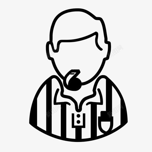 裁判体育裁判世界体育图标svg_新图网 https://ixintu.com 世界体育 体育裁判 哨子 团体运动 裁判 足球 足球图标