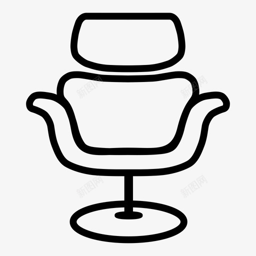 扶手椅商店椅理发椅图标svg_新图网 https://ixintu.com 商店椅 坐椅 座位 扶手椅 沙龙 沙龙椅 理发店 理发椅