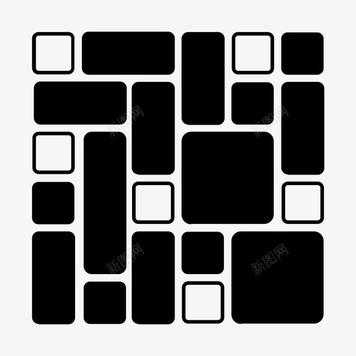响应网格布局移动图标svg_新图网 https://ixintu.com 响应网格 响应网格部分 布局 方案 用户 移动 结构 触摸 轮廓