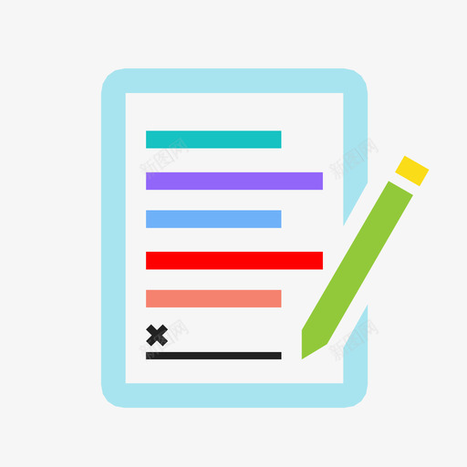 表格调查签名图标svg_新图网 https://ixintu.com 信函 合同 文书 文件 签名 表格 调查 贷款 铅笔