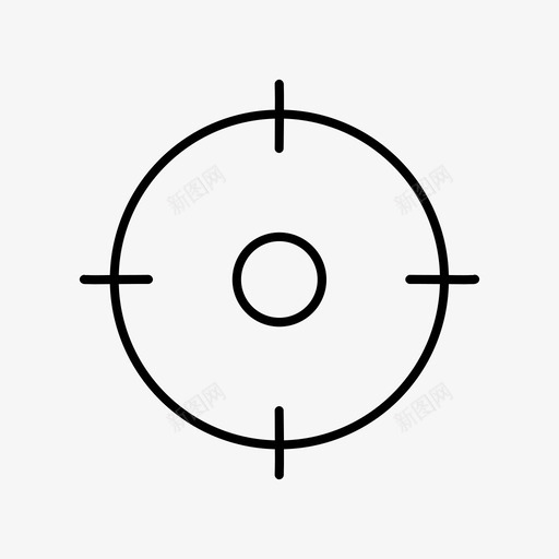 十字准线瞄准查看图标svg_新图网 https://ixintu.com 十字准线 查看 瞄准