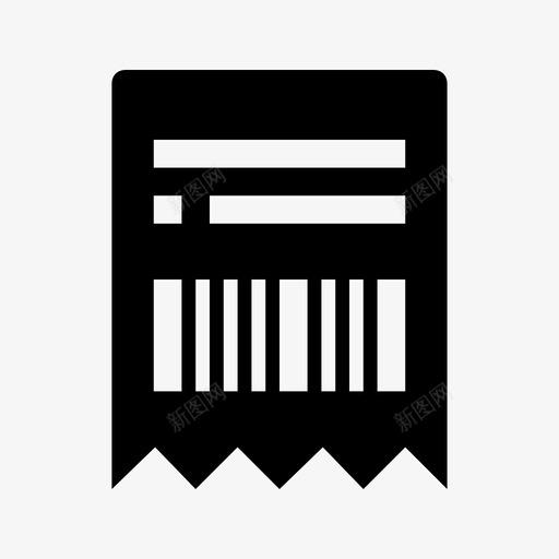 收据撕毁购物图标svg_新图网 https://ixintu.com 出售 发票 图标v1字形集 撕毁 收据 电子商务 确认 订单 购物