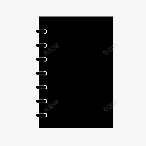 笔记本螺旋装订素描本图标svg_新图网 https://ixintu.com 文具 日记 活页夹 笔记本 素描本 螺旋装订