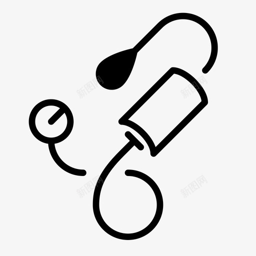 血压计袖带设备图标svg_新图网 https://ixintu.com 医院 卫生 在医院 工具 病人 血压计 袖带 设备