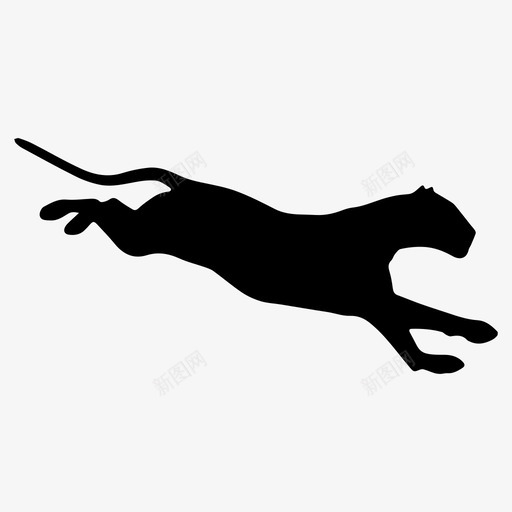 豹子奔跑美洲狮图标svg_新图网 https://ixintu.com 丛林猫 动物 奔跑 猛扑 猫 美洲狮 美洲豹 豹 豹子 豹子奔跑