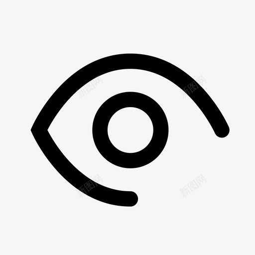 眼睛看见瞳孔图标svg_新图网 https://ixintu.com 光学 看 看见 眼睛 瞳孔 视力 预览