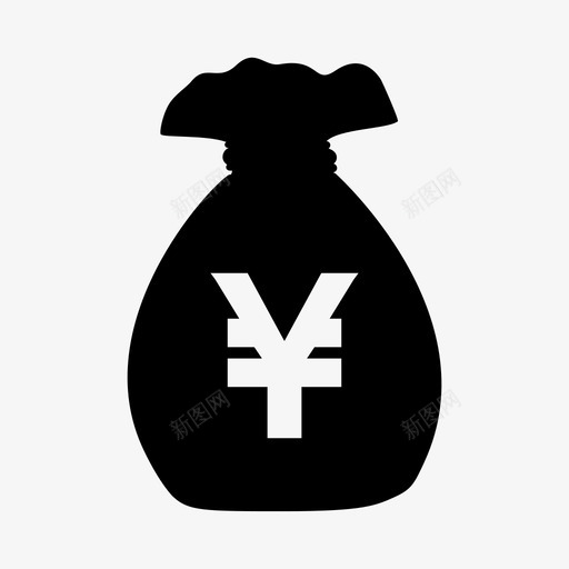 钱袋子一袋钱图标svg_新图网 https://ixintu.com 一袋钱 日元 现金 袋子 钞票 钱 钱袋 银行