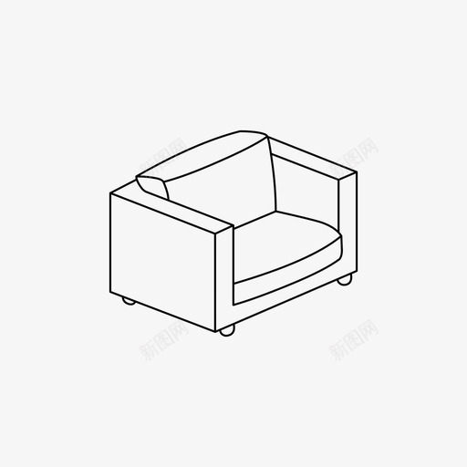 椅子沙发客厅图标svg_新图网 https://ixintu.com 安乐椅 客厅 室内 家具 扶手椅 椅子 沙发 设施