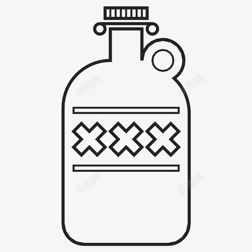 咆哮者酒啤酒图标svg_新图网 https://ixintu.com 咆哮者 啤酒 容器 瓶子 私酒 罐子 酒