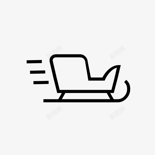 雪橇圣诞节冬季图标svg_新图网 https://ixintu.com 假日 冬季 圣诞节 节日装饰 装饰 雪橇