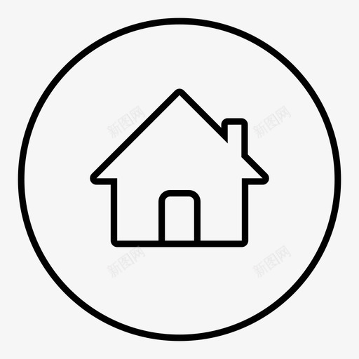 主页线条图标svg_新图网 https://ixintu.com 主页 线条图标