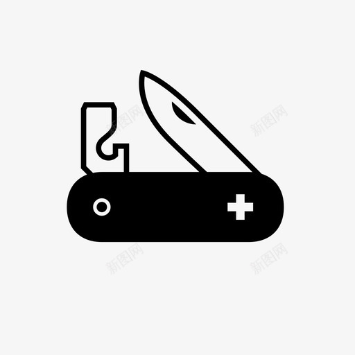 瑞士军刀刀片切割图标svg_新图网 https://ixintu.com 刀片 切割 多功能刀 多工具 瑞士军刀 袖珍刀