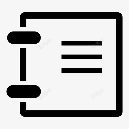 目录书籍小册子图标svg_新图网 https://ixintu.com 书籍 小册子 文本 环装订 目录 笔记 笔记本