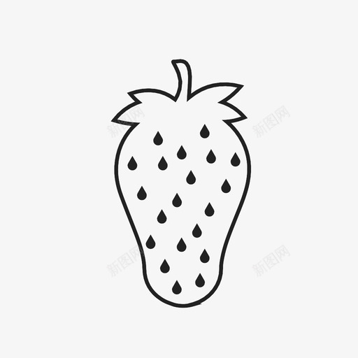 草莓零食营养图标svg_新图网 https://ixintu.com 健康 春天 水果 自然 草莓 营养 配料 零食 食物