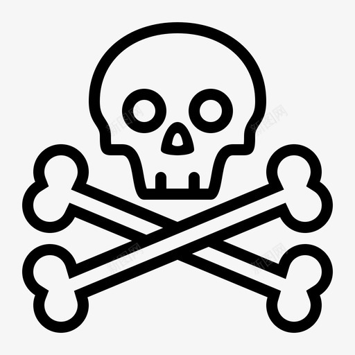 骷髅和交叉骨撕裂有毒图标svg_新图网 https://ixintu.com 危险 快乐罗杰 撕裂 有毒 死亡 海盗 骷髅和交叉骨