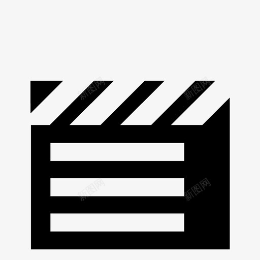 拍板电影导演快板图标svg_新图网 https://ixintu.com 动作 快板 拍板 电影 电影导演 相机