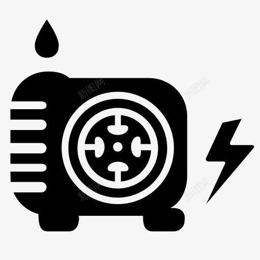 发电机备用电力图标svg_新图网 https://ixintu.com 发电机 备用 备用发电机 电力 电气 能源