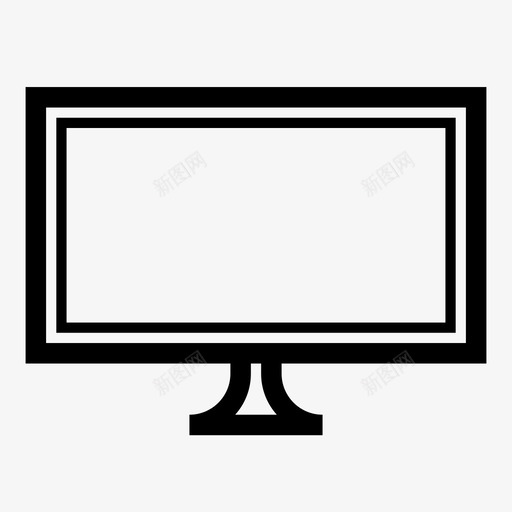 显示器电视屏幕图标svg_新图网 https://ixintu.com 分辨率 办公室 屏幕 接口 显示器 桌子 电子 电视 计算机 高清