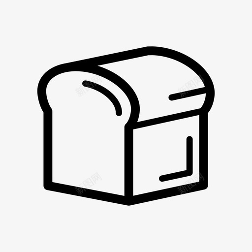 面包食品面筋图标svg_新图网 https://ixintu.com 小麦 零食 面包 面筋 食品