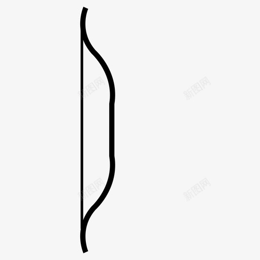 弓射箭弓箭图标svg_新图网 https://ixintu.com 娱乐 射箭 弓 弓箭 运动 长弓