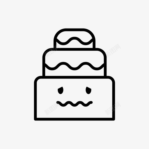 蛋糕生病川菜图标svg_新图网 https://ixintu.com 川菜 恶心 派对 甜食 生病 糖果 糖衣 蛋糕 请客