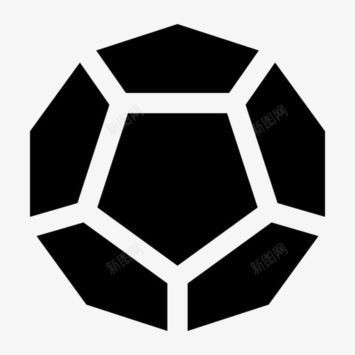十二面体骰子几何学图标svg_新图网 https://ixintu.com 五边形 几何学 十二 十二面体 多面体 实心 骰子