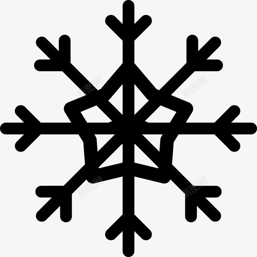 雪花晶形形状科技图标svg_新图网 https://ixintu.com 形状 科技 雪花晶形