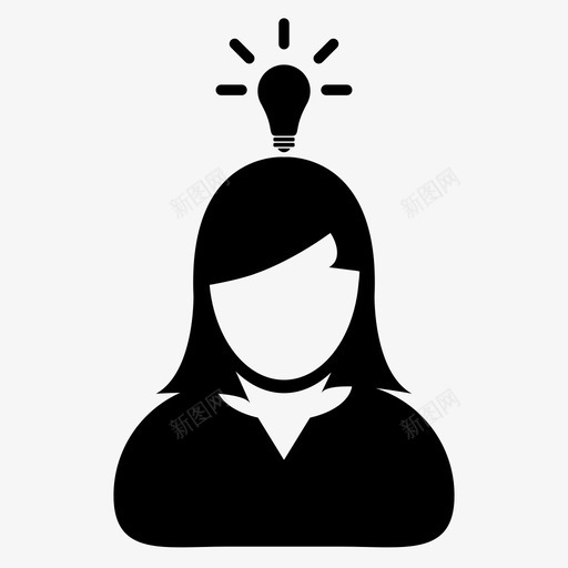 用户网络新想法图标svg_新图网 https://ixintu.com 个人 人员搜索 办公室 办公室人员 合作伙伴 思想 意见 新想法 用户 用户图标想法 网络