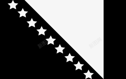 波黑国旗国家民族图标svg_新图网 https://ixintu.com 国家 星星 民族 波黑国旗