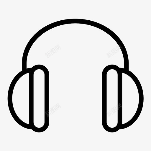 耳机耳罩音乐电话图标svg_新图网 https://ixintu.com 口罩 听力 头戴式耳机 耳机 耳罩 音乐电话
