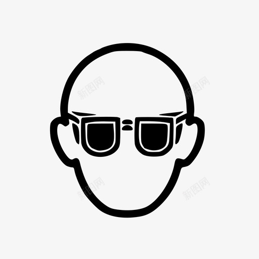 眼睛保护强制性要求图标svg_新图网 https://ixintu.com iso7010强制性行动标志 安全性 安全护目镜 安全眼镜 安全规则 强制性 眼睛保护 要求 规则