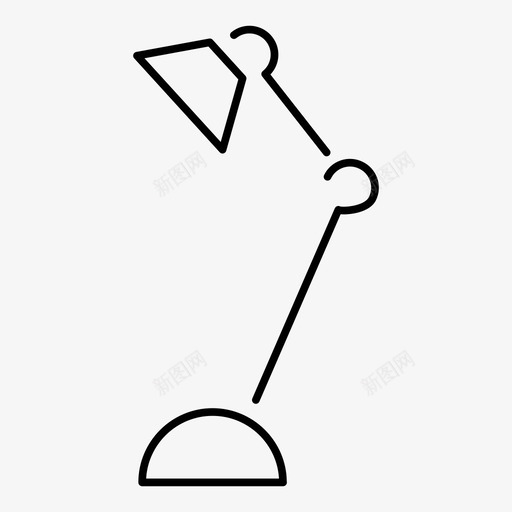 台灯笔触简约图标svg_新图网 https://ixintu.com 亮丽 办公 台灯 明亮 灯光 笔触 简约 线条 闪耀