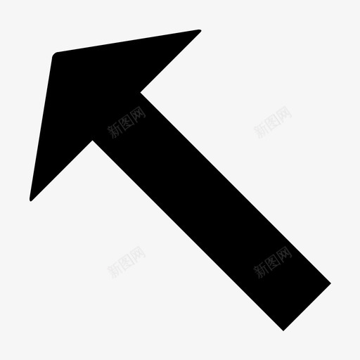 左上箭头填充大图标svg_新图网 https://ixintu.com 倾斜 填充 大 左上箭头 标志性 粗