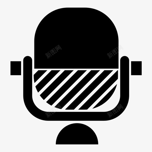 麦克风演讲电台dj图标svg_新图网 https://ixintu.com 扬声器 演讲 电台dj 胖胖的麦克 麦克 麦克风