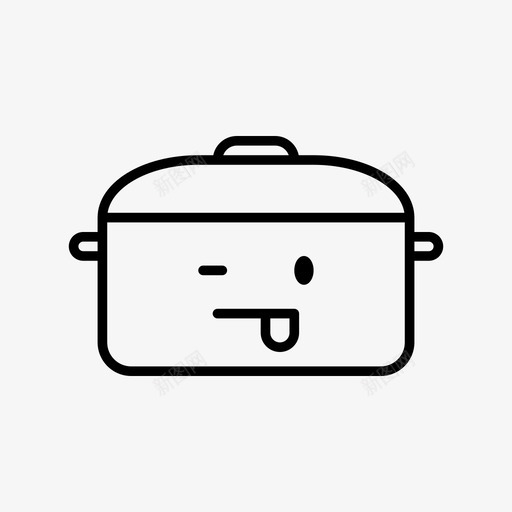 烹饪锅高飞卡瓦伊图标svg_新图网 https://ixintu.com 傻瓜 卡瓦伊 厨师 厨房 吐舌头 平底锅 搞笑 烹饪锅 高飞