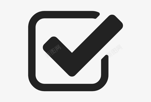 复选框更正完成图标svg_新图网 https://ixintu.com 勾选 复选框 完成 常规 待办事项 更正 问题