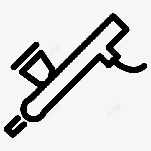 喷枪diy实作图标svg_新图网 https://ixintu.com diy 制造商 喷枪 实作 形状 插图 油漆 线图标 绘画 设计工具 设计师