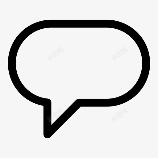 语音气泡行消息图标svg_新图网 https://ixintu.com 图形 图标 形状 消息 简单 简单卷曲图标 行 语音气泡 语音气球 谈话