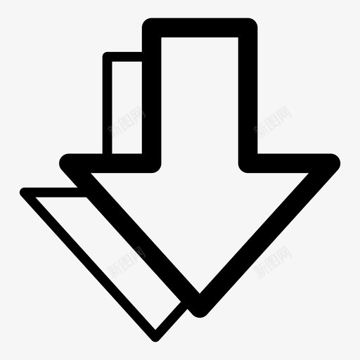 箭头下降下降趋势图标svg_新图网 https://ixintu.com 下降 下降趋势 低 箭头