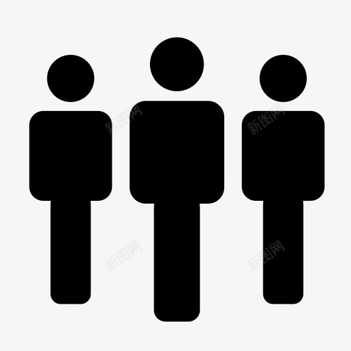 团队个人人员图标svg_新图网 https://ixintu.com 个人 人员 俱乐部 员工 团队 成员 朋友 社区 管理层 领导
