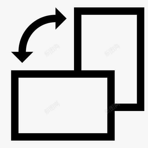页面方向线条旋转图标svg_新图网 https://ixintu.com 图标 形状 旋转 简单 简单卷曲图标 纸张 线条 表单 页面方向