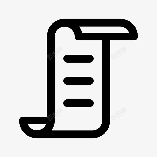 卷轴手稿笔记图标svg_新图网 https://ixintu.com 书写 人性 卷轴 手稿 笔记