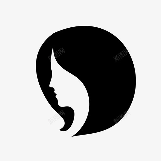 女人肖像照人图标svg_新图网 https://ixintu.com 人 女人 女孩 空白脸 空脸 肖像照 脸 长发