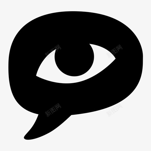 聊天信息视觉图标svg_新图网 https://ixintu.com 交谈 信息 内部聊天 发短信 查看 聊天 视觉 访问 语音 语音泡泡