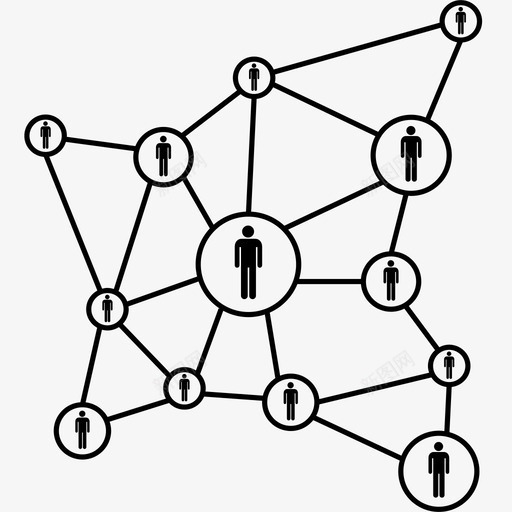 网络网络营销联网图标svg_新图网 https://ixintu.com 一对一 专业 关系 在线 社交 网络 网络营销 联网
