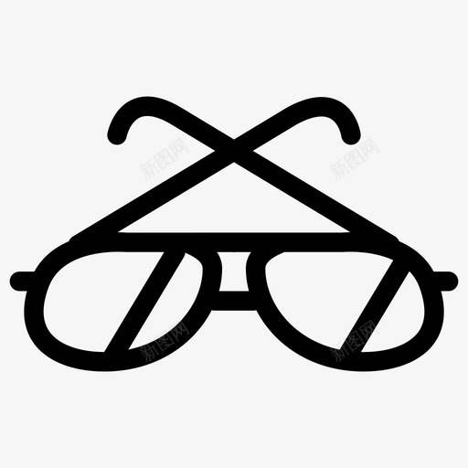 太阳镜男式防护图标svg_新图网 https://ixintu.com 墨镜 太阳镜 形状 服装和配件 款式 潮流 男式 造型师 防护